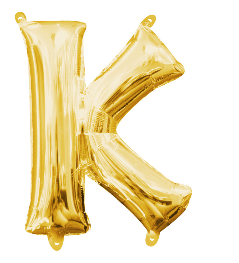 Balónek K - zlatá