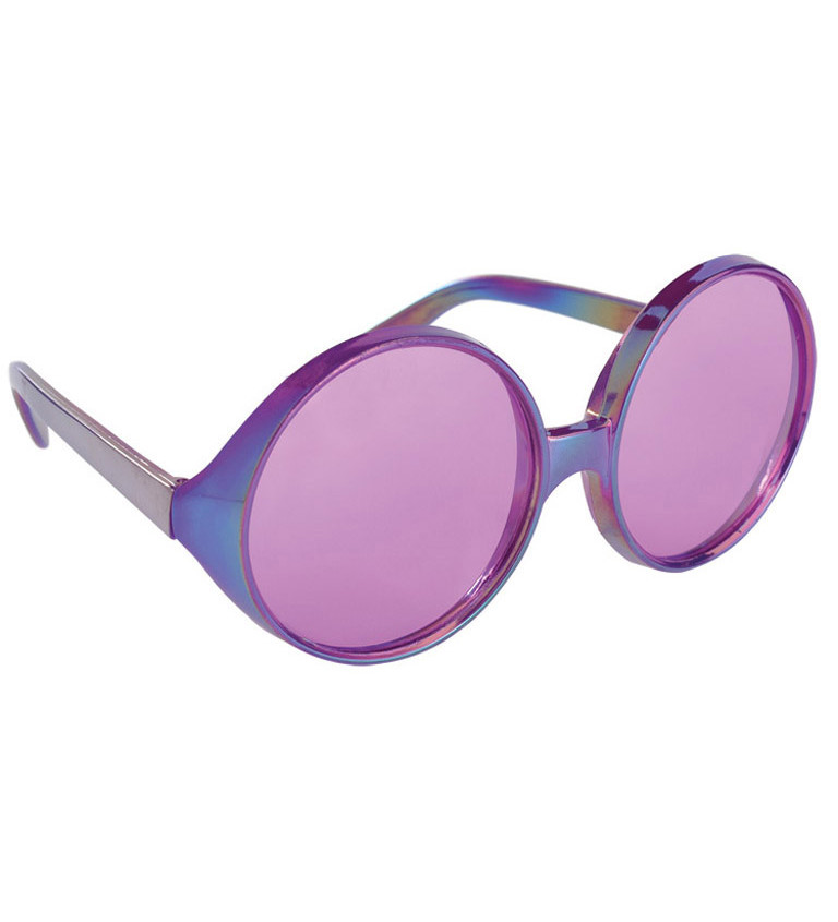 Kulaté brýle - fialové