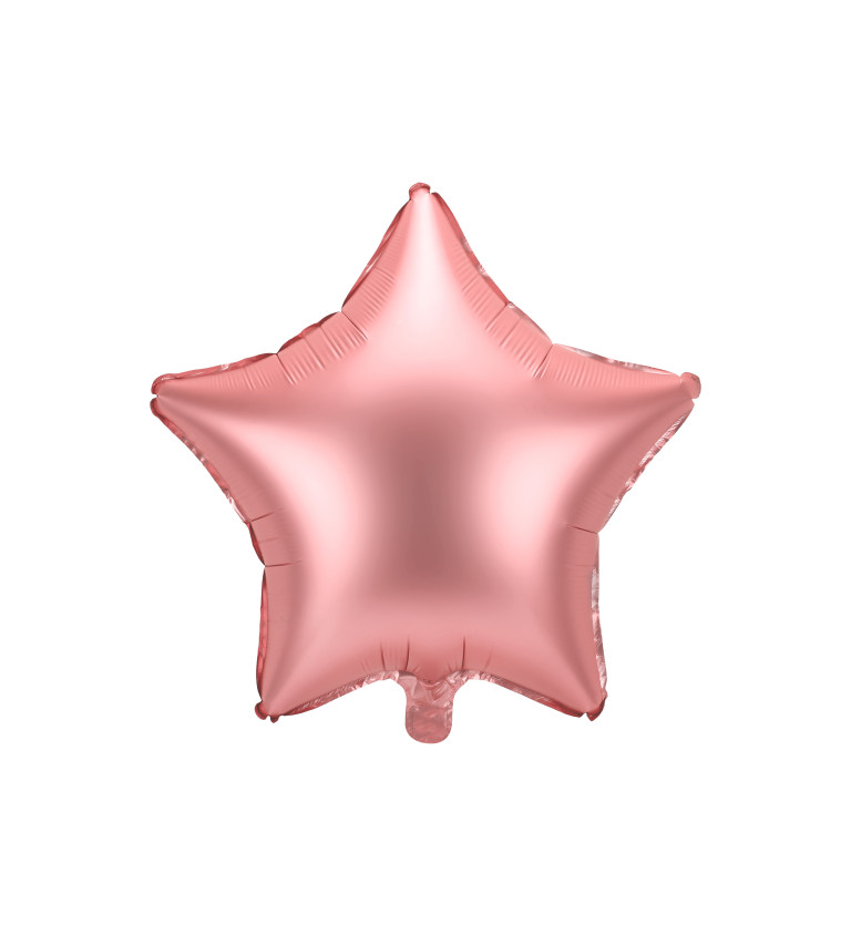 Balónek metalický hvězda - růžová