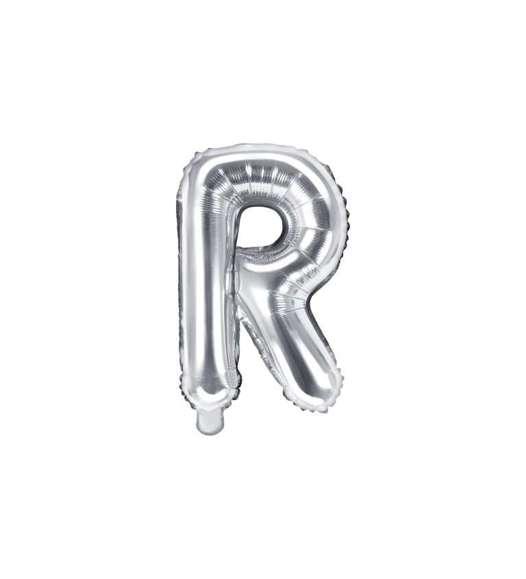 Stříbrný balónek písmeno R