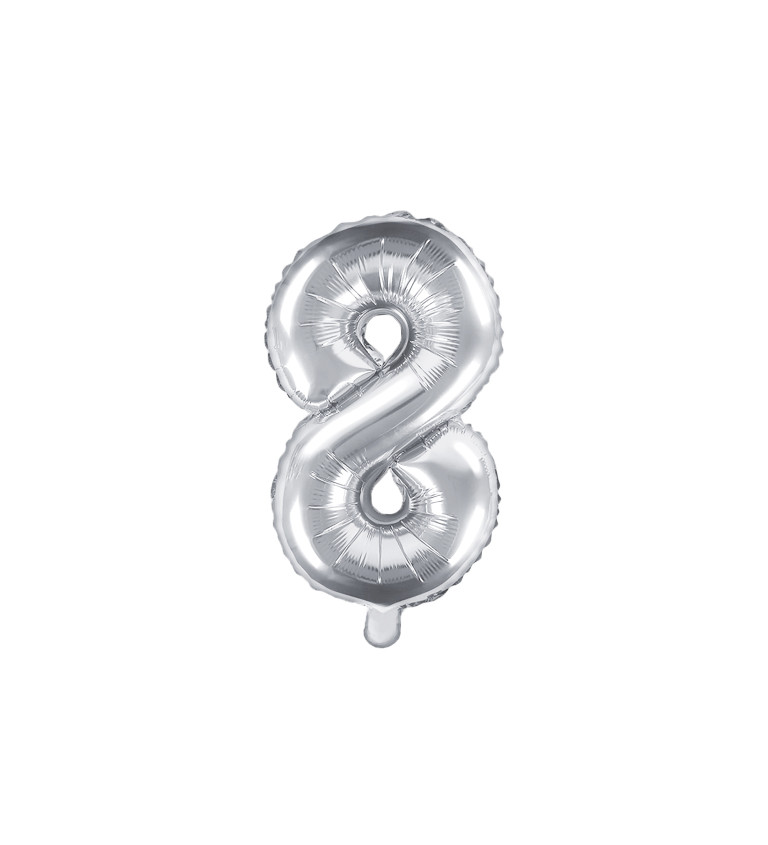 Balónek 8 - stříbrný