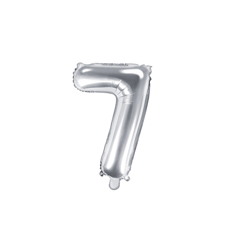 Balónek 7 - stříbrný