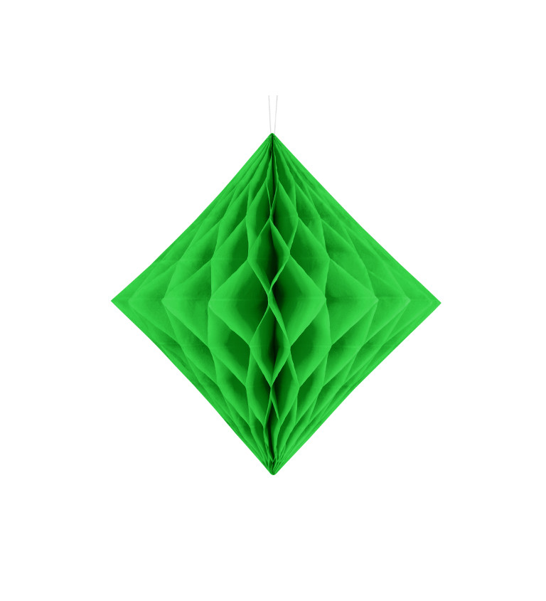 Lampion diamant - zelený