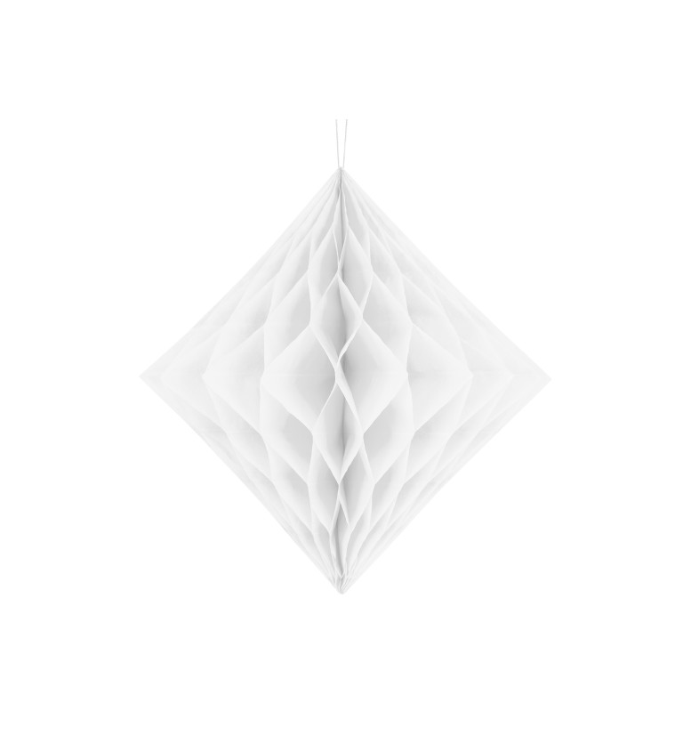 Lampion diamant - Bílý