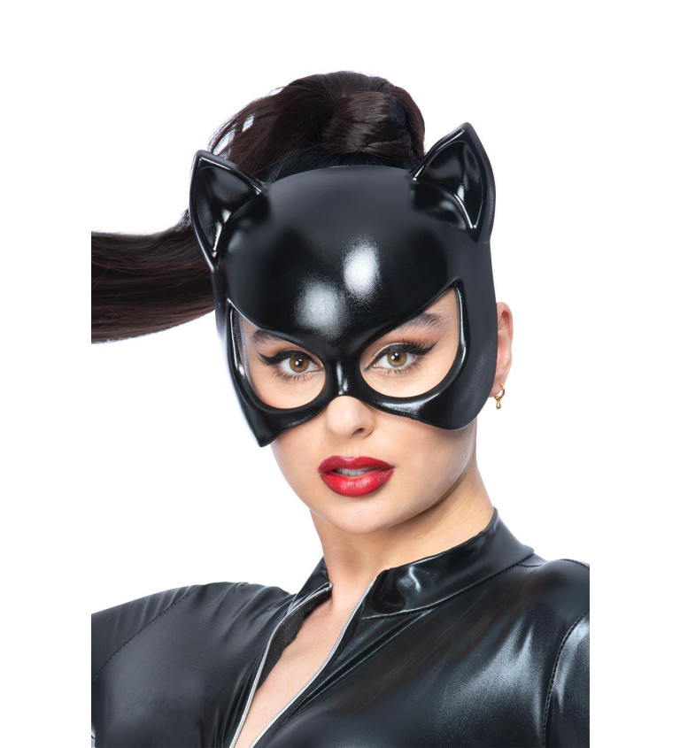 Kočičí žena maska - černá