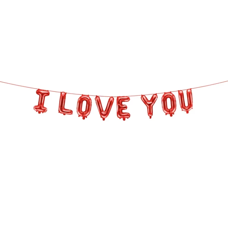 Balónkový nápis - I love you