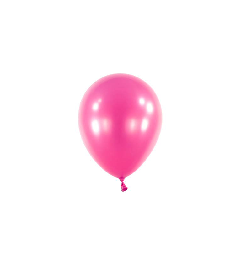 Metalický růžový balón