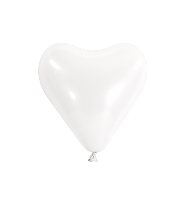 Balónek - bílé srdce
