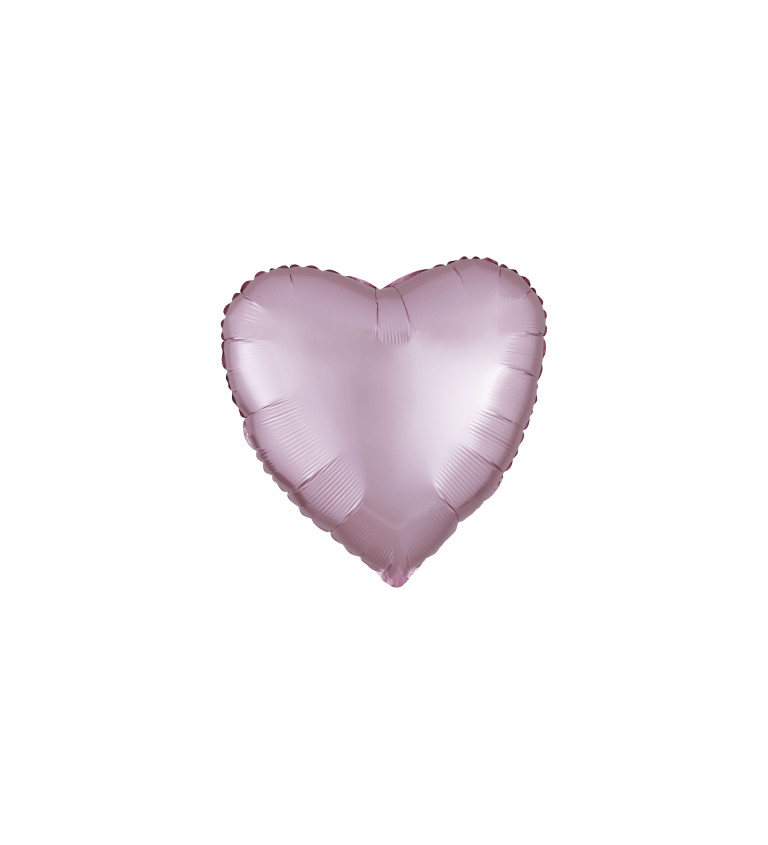 Srdce světle růžové - balónek