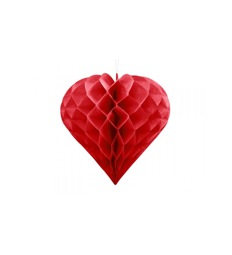 Dekorativní srdce - červené