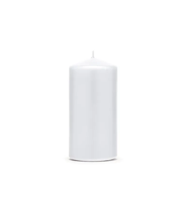 Bílá sloupková svíčka