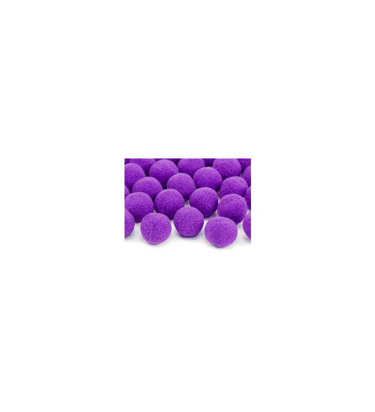 Plyšové kuličky - fialové