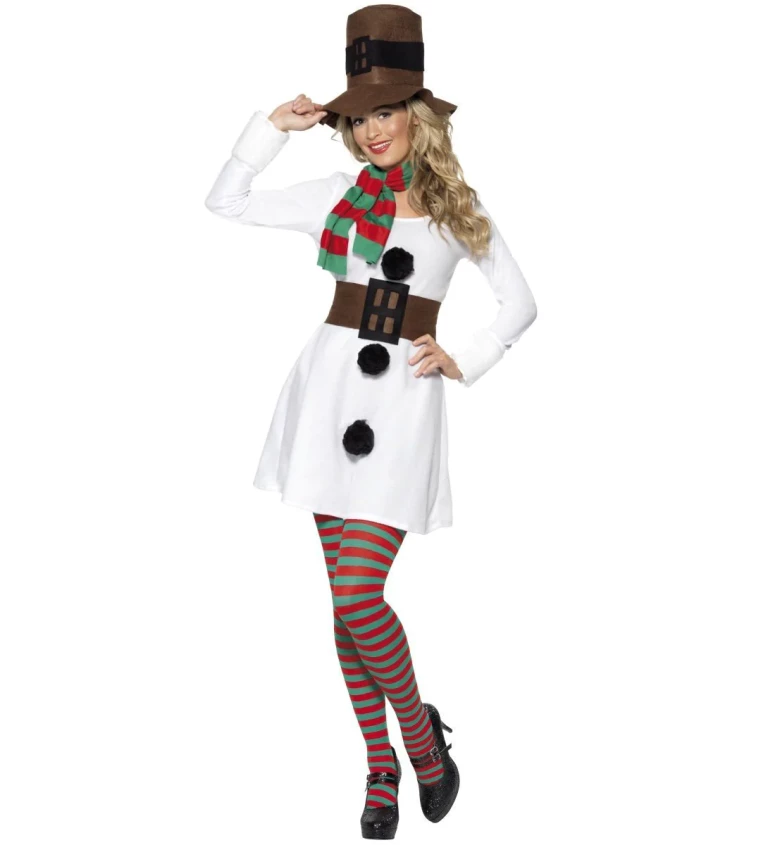 Kostým - Sněhulák, dámské šaty