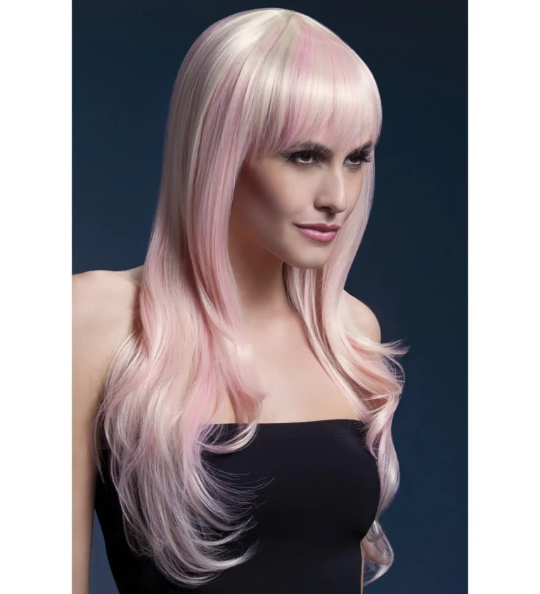 Paruka Sienna Extra Deluxe - barva růžová/blond