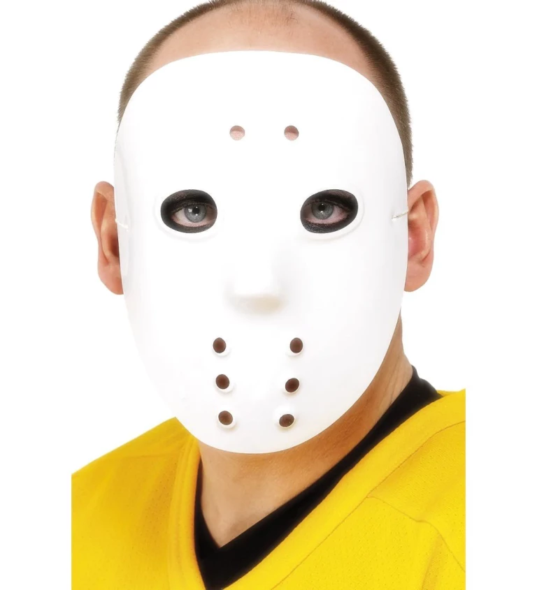 Hororová hokejová maska  bílá
