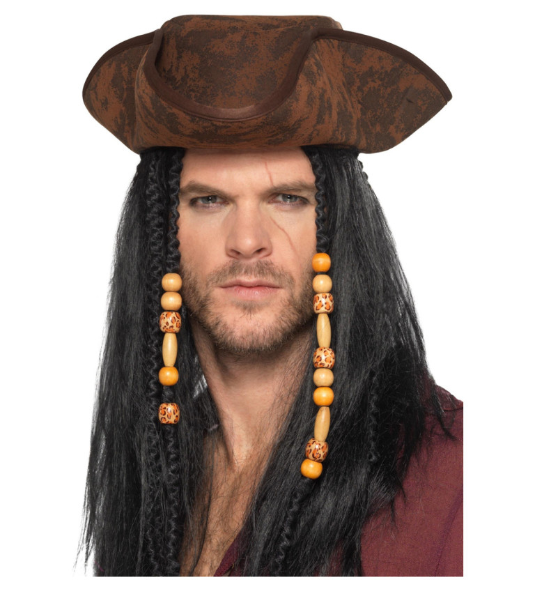 Pirátský hnědý klobouk