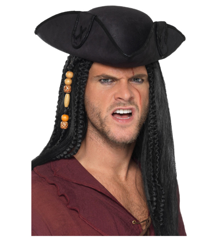 Pirátský klobouk - černý