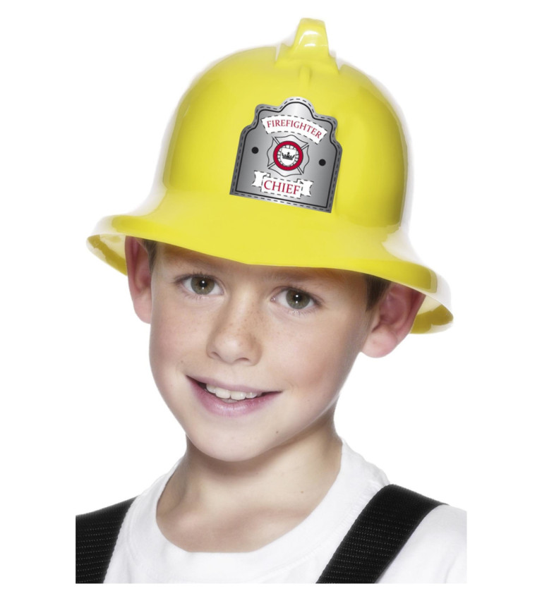 Hasičská helma dětská - barva žlutá