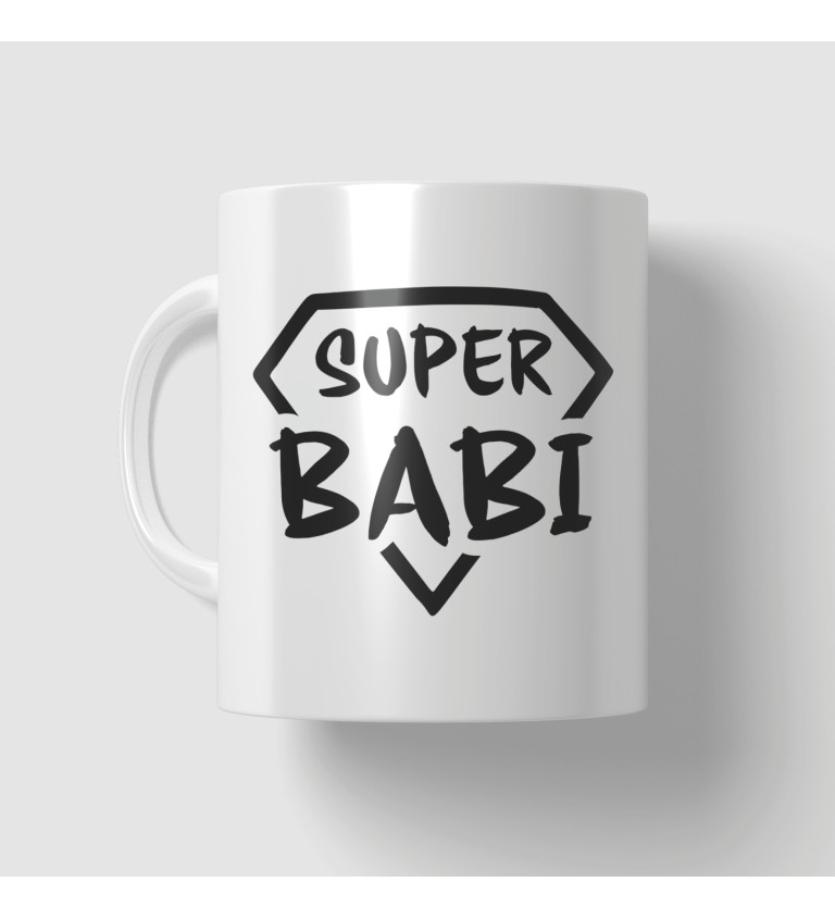 Hrnek - Super babi černý nápis