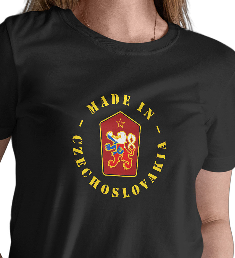 Dámské triko černé - Made in Czechoslovakia