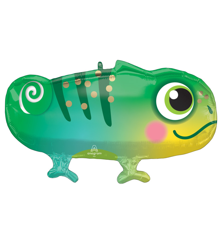 Fóliový balónek s motivem chameleona