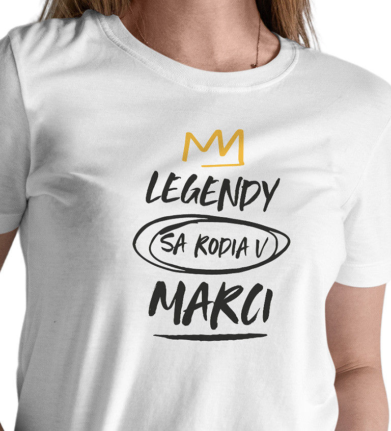 Dámské tričko bílé - Legendy v marci