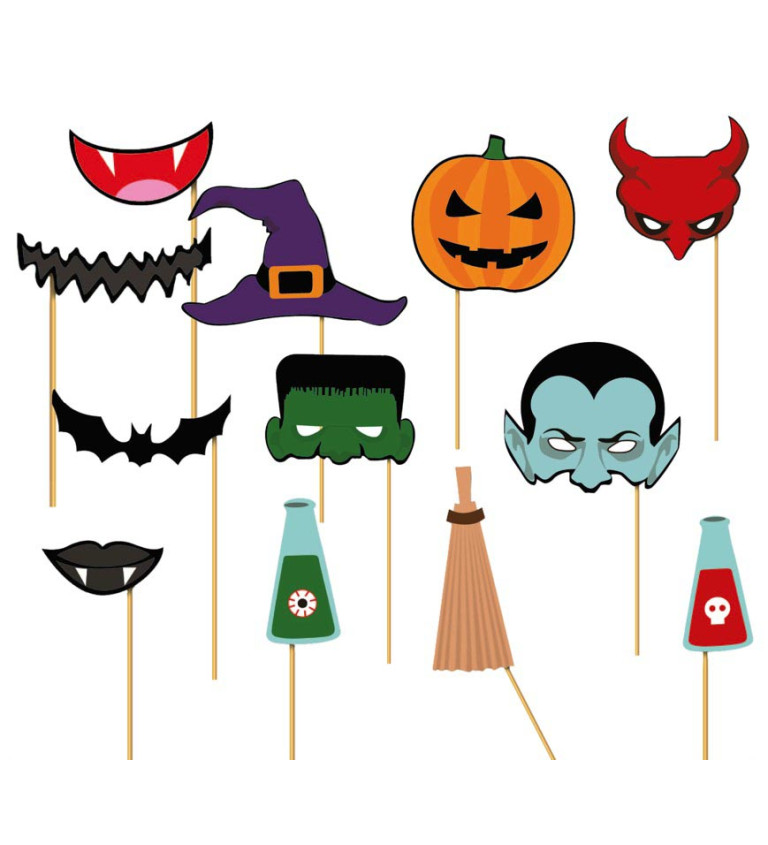 Halloweenská fotostěna