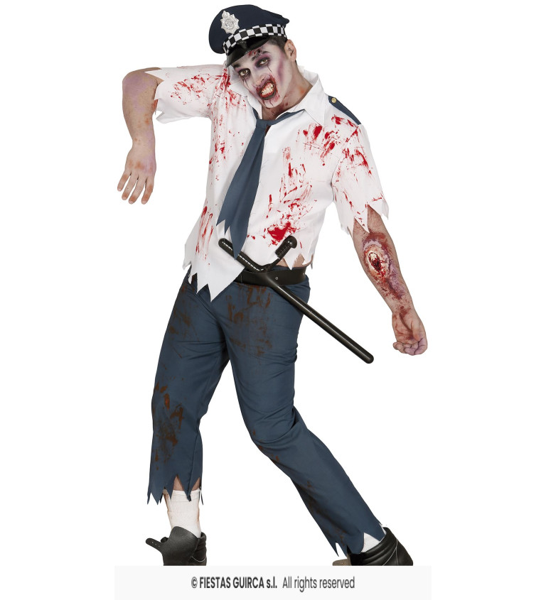 Pánský kostým zombie policajt