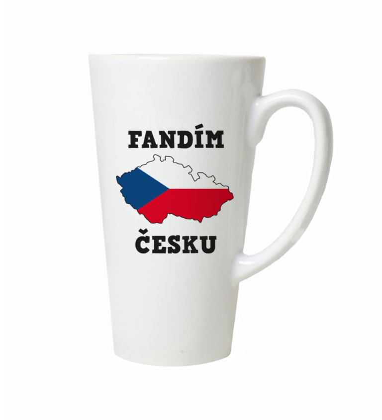 Latte hrnek - Fandím Česku
