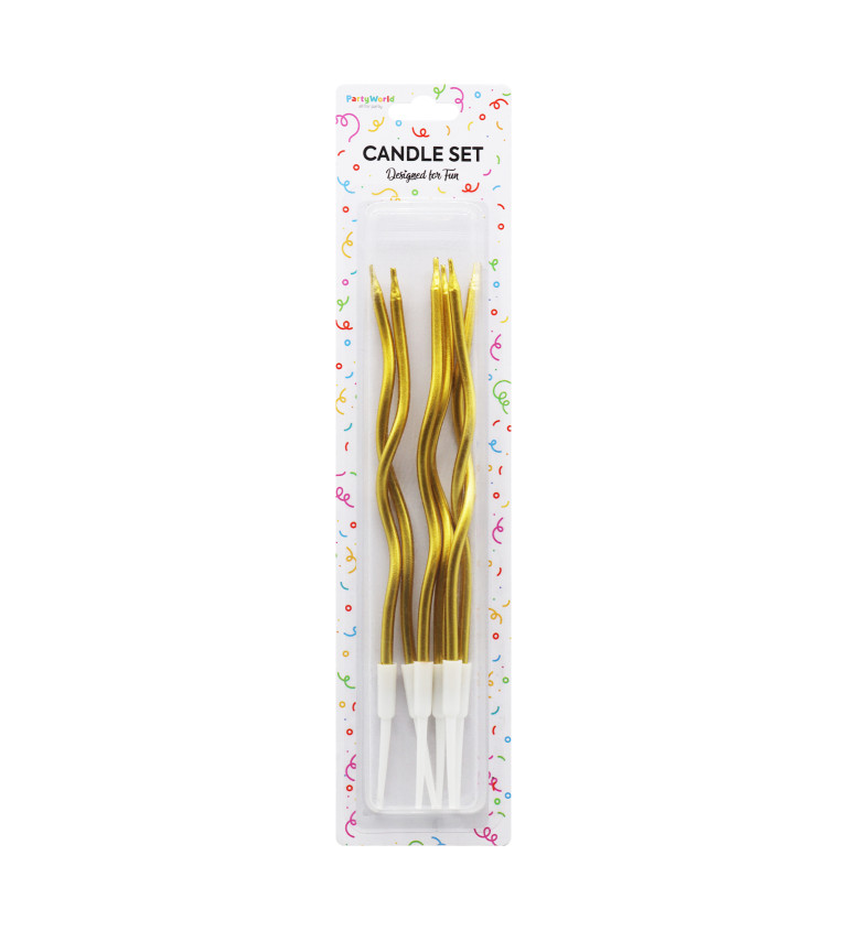 Spirálové svíčky zlaté