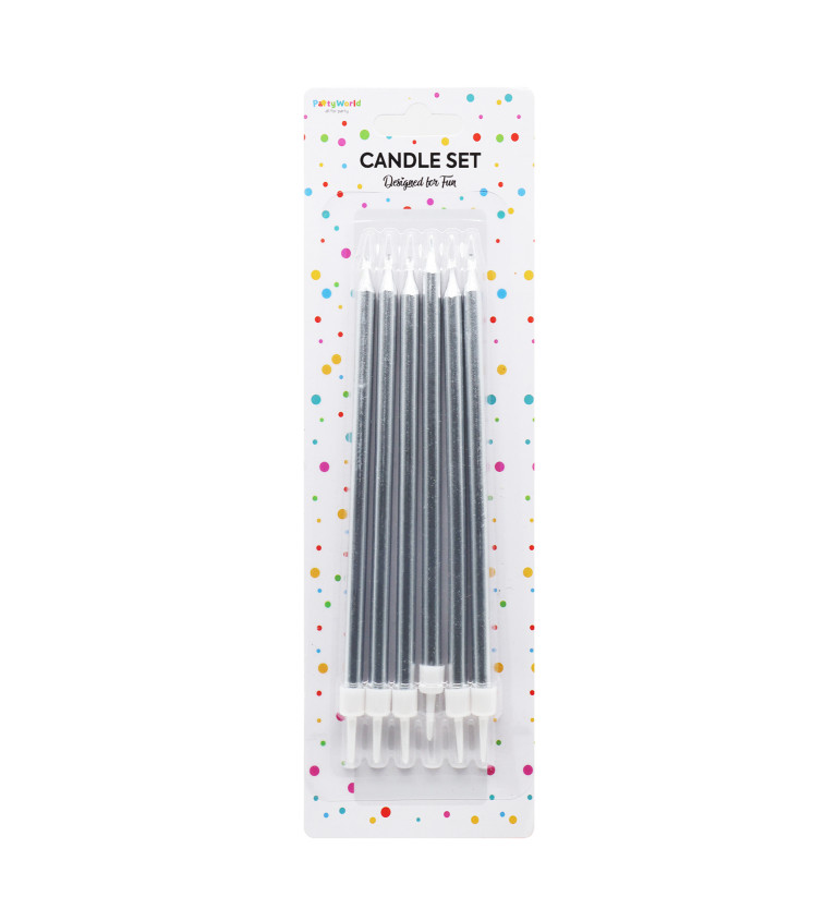 Narozeninové svíčky stříbré