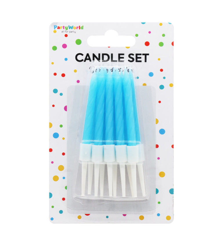 Spirálové svíčky modré