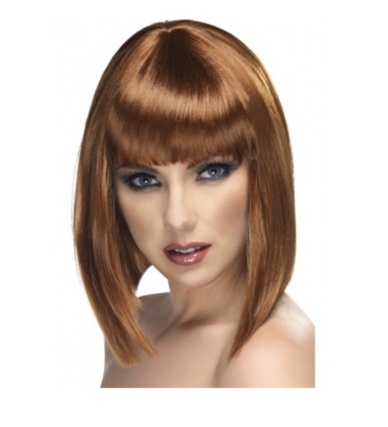 Paruka Glam - barva hnědá