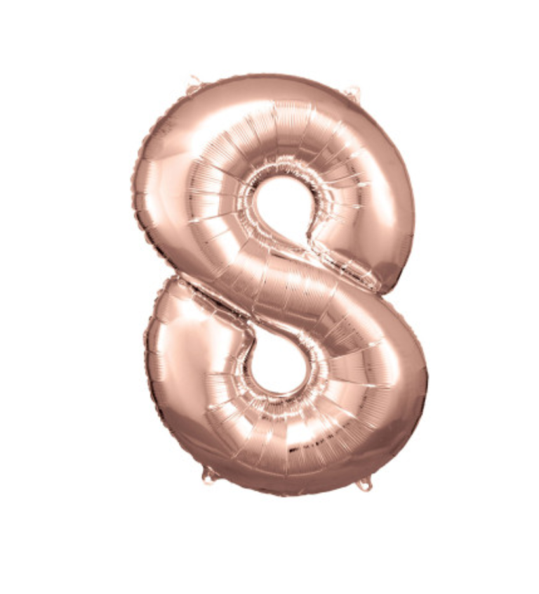 Rosegold balónek 8