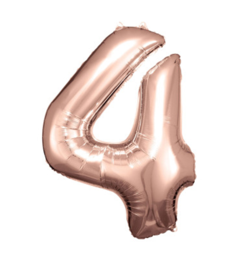Rosegold balónek číslo 4