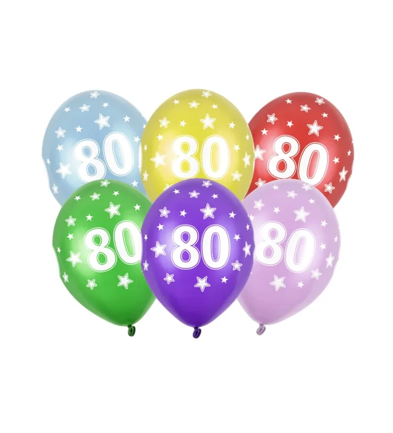 Barevný balónek 80 - 6 ks