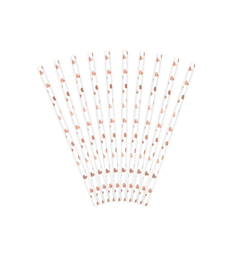 Brčka- rose gold srdíčka