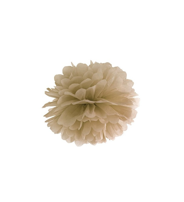 Dekorační pompom - béžový