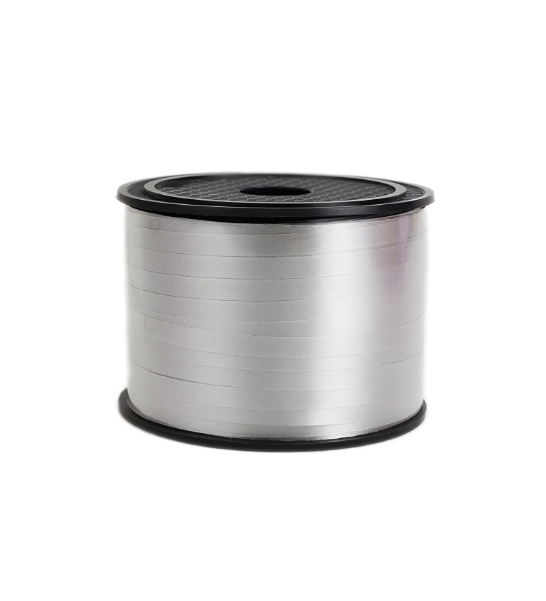 Stuha na balónky stříbrná