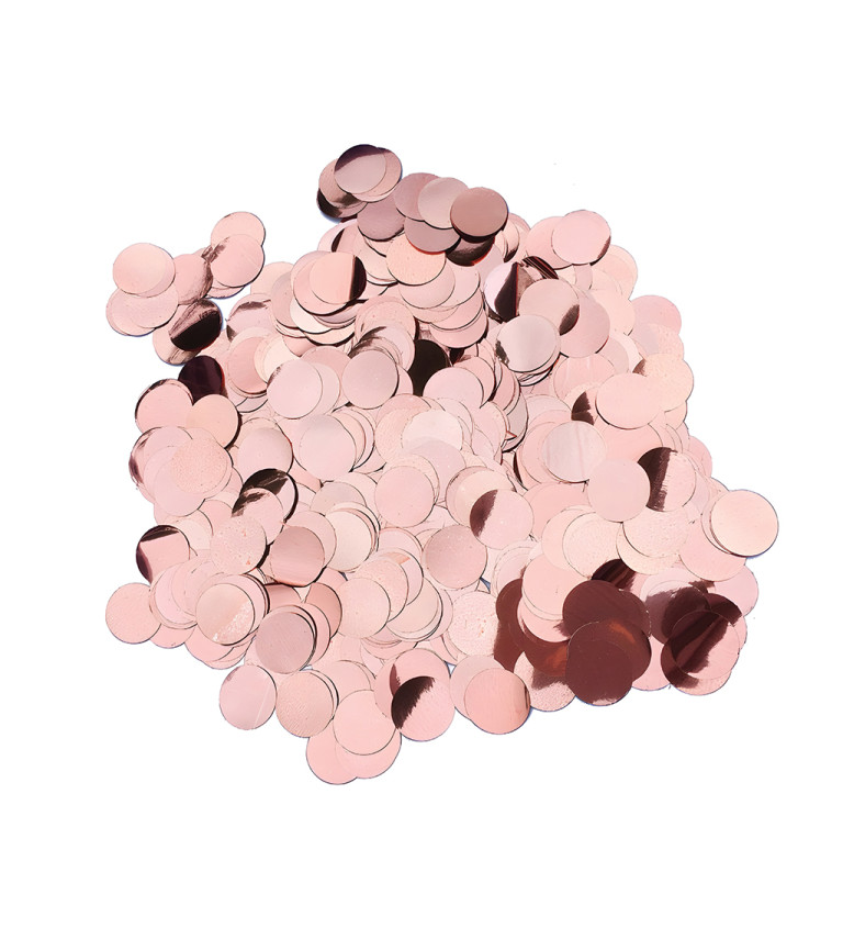 Metalické konfety růžové zlato