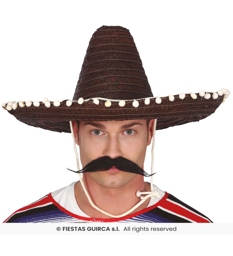 Černý slaměný klobouk