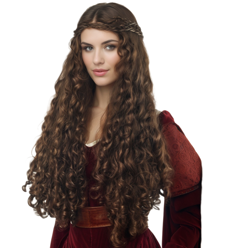 Dámská paruka středověká princezna