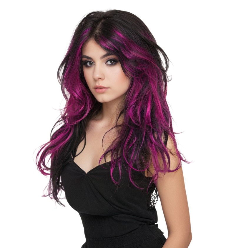 Dámská paruka růžový melír