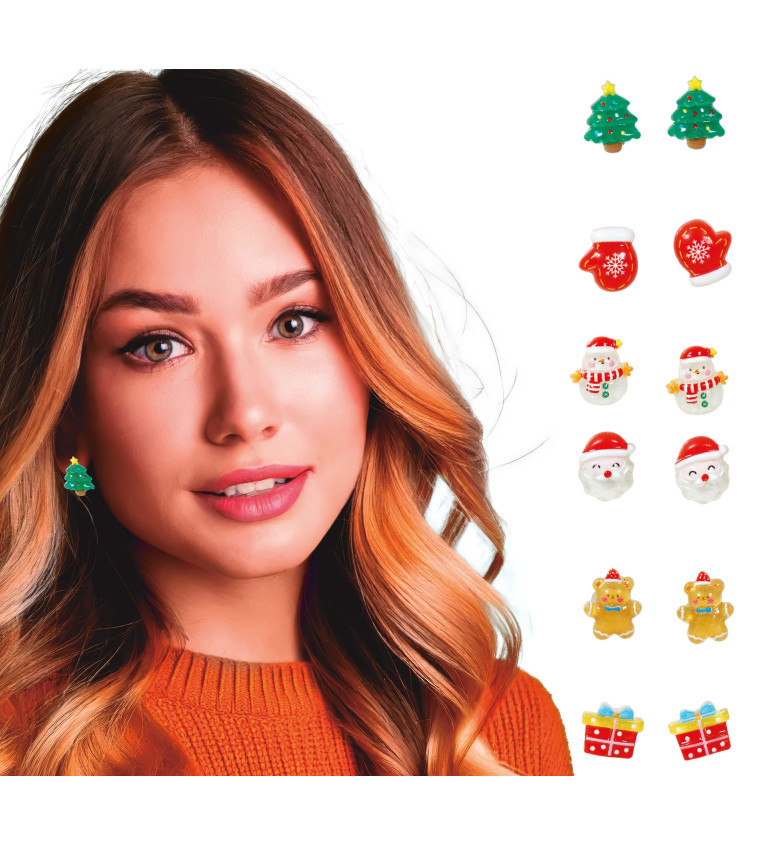 Sada náušnic - Vánoční  mix