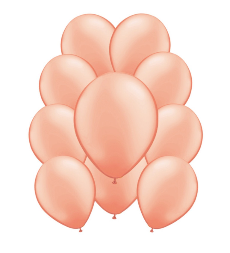 Latexové balónky metalické růžové zlato