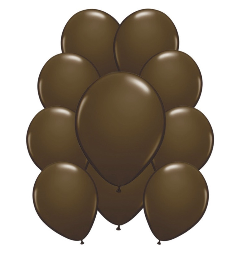 Latexové balónky pastelové tmavě hnědé