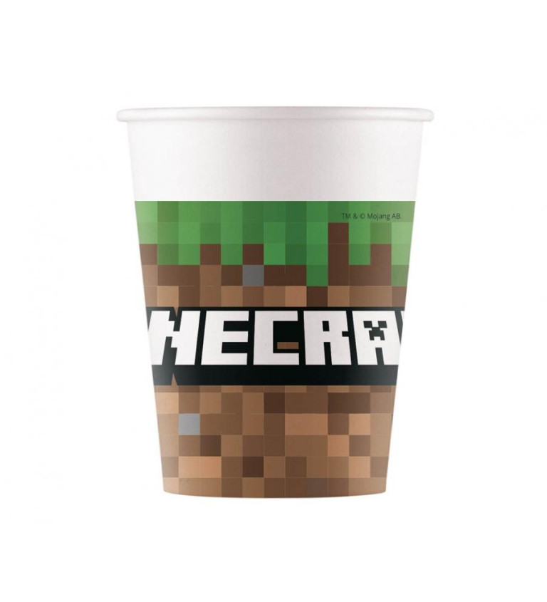 Papírové kelímky - Minecraft 8 ks